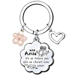 Lumengqi Meilleure Amie Porte-clés Amitié pour Toujours Bestie Cadeau D'anniversaire Longue Distance Souvenir Porte-clés Cadeau d'anniversaire pour Amie Cadeau de universitaires de Noël (2) (2)