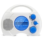 1X( Radio AM FM  Radio Bathroom Radio with Plug-in Card Q3M2)4452