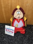 Disney Beauty And The Beast Cogsworth Beanie Toy 7” New With Tags