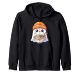 Cute Kawaii Japanese Noodles Ghost Ramen Halloween Costume Zip Hoodie