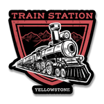 Yellowstone Train Station Sticker, Accessories