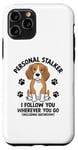 Coque pour iPhone 11 Pro Personal Stalker Je te suis où que tu ailles Beagle