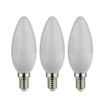 Lot 3 ampoules LED flamme E14 250lm 2.2W = 25W Ø3.5cm Diall blanc neutre