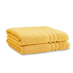 Catherine Lansfield Zero Twist Paire de draps de Bain Ocre