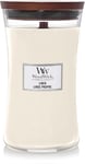 Woodwick Large Hourglass Scented Candle | Linen | with Crackling Wick | Burn Ti