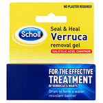 Scholl Seal & Heal Verruca Removal Gel, 10ml - Salicylic Acid & Camphor Treatment for Verrucas, Corns, Warts, & Calluses, No Plaster Required