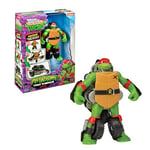 Tortues Ninja Figurine d'action Transformable en véhicule, transforme Raph en Moto à 2 Roues, 2 poupées à Collectionner, Figurines articulées, célèbre (TU845100)