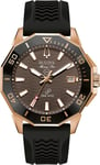 Bulova Black Mens Analogue Watch Marine Star 98B421