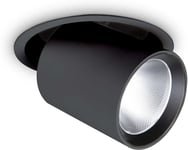 Nova, Indbygningslampe, 30W, LED, sort/3000 kelvin, aluminium, metal, Ø150xH138mm