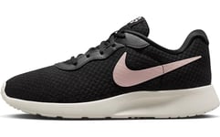 NIKE Women's WMNS Tanjun FLYEASE Sneaker, Black/Pink Oxford-SAIL, 2.5 UK