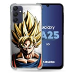 Cokitec Coque Renforcée pour Samsung Galaxy A25 5G Manga Dragon Ball Sangoku Portrait