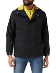 Armani Exchange Men's Internal Detachable, Two Pieces Jacket, Black/Acid Yellow, X-Small