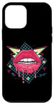 Coque pour iPhone 12 mini Sexy Pink Hot Lips 80s Rouge à lèvres Kiss Party