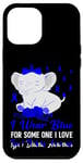 Coque pour iPhone 14 Plus Type One Diabetes T1D Ruban bleu éléphant mignon