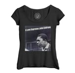 T-Shirt Femme Col Echancré John Coltrane A Love Supreme Album Cover Jazz Saxophone