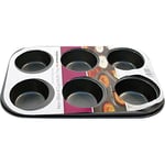 Prima 15109C Non Stick Muffin Baking Tray 1-Piece, Black