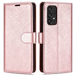 Case Collection for Samsung A23 Phone Case - Leather Folio Flip Kickstand Shockproof Cover with RFID Blocking Card Slots Wallet for Samsung Galaxy A23 5G Case Rose Gold