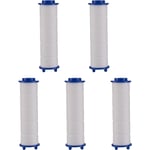 Lot de 5 filtres pour douchette - savewater power Venteo Filtre remplaçable - Pour pommeau de douche - Système de filtration des particules