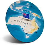 Awesome Fridge Magnet  - Australia World Map Flag  #44172