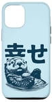 Coque pour iPhone 12/12 Pro Kanji 'Bonheur' Loutre de Mer avec son Caillou préféré