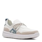 Clarks Femme Ezera Run Mocassin, Blanc Combi, 39 EU