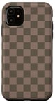 Coque pour iPhone 11 Beige, motif damier, carreaux