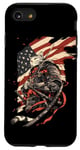 iPhone SE (2020) / 7 / 8 Cat Samurai American Flag Samurai Cat Art Patriotic Cat Case