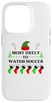 iPhone 14 Pro Most Likely To Watch Soccer Family Santa Elf Hat Case