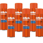6X Gillette Fusion5 Ultra Moisturising Shaving Gel For Men 200 ml