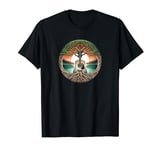 Folk Music In Nature By A Lake - Hippie Acoustic Guitar T-Shirt