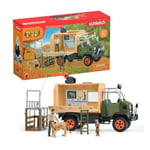 Gros camion de sauvetage d'animaux, coffret de jeu de 45 pieces avec 2 figuri...