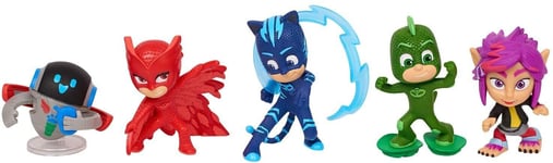 Box 5 Figures 6cm Super Pajanimals PJ Masks Catboy Owlette Gekko Giochi Preziosi