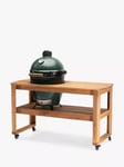 Big Green Egg Large Egg BBQ & Eucalyptus Wood Table Bundle with ConvEGGtor & Cover