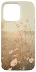 iPhone 15 Pro Max Pastel Pink Wildflower Landscape Aesthetic Vintage Floral Case