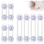 Sécurité Serrures pour Bébé Sécurité Verrouillage pour Tiroir Placards Porte Armoires Frigo Transparent Loquets de   8 Pièces