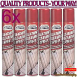 6 X Car Pride Leather Cleaning Spray Interior Valet Cleaner Spray Can 300ml