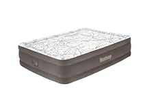 Bestway Tritech Air Bed Mattress | Snuggable Top Air Mattress with Built-in AC Pump