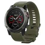 Garmin Fenix 5S klockarmband i silikon - Militärgrön