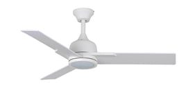 Fantasia Darwin Ceiling Fan Matt White 52in with LED Light