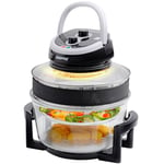 Geepas Turbo 12L Halogen Convection Oven Cooker Air Fryer Fast Health Cooking 