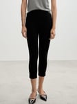 Mango Romino Capri Leggings, Black