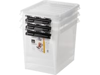 Plastkasse Smartstore Classic 50 52L M/Låg 50X39x41cm - (3 Stk.)