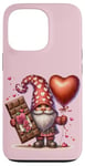 iPhone 13 Pro Pink Valentines Day Gnome Accessories Valentines Chocolate Case