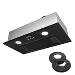 CIARRA CBCB5913A Integrated Cooker Hood 52cm Black Built in Extractor Hood B