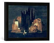 Kunst für Alle 'Image encadrée par Arnold Bocklin The Isle of The Dead, 1880 Impression d'art dans Le Cadre de Haute qualité Photos Fait Main, 40 x 30 cm, Noir Mat