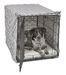 New World BCVR-36GYT Housse de caisse pour chien avec tissu protecteur en téflon, housse de caisse pour chien compatible avec les caisses New World et West Homes de 91,44 cm de long