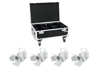 EUROLITE Set 4x LED THA-40PC wh + Case, Eurolite Set 4x LED THA-40PC vit + Case