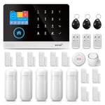 PGST Security Alarm System for Home, WIFI Wireless House Alarm System with APP Alert and Calling Alarms, 26-Piece kit: Alarm Hub with 120DB, Door/Window Sensors, PIR, Remotes