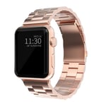 Apple Watch 45mm Series 8 Stilrent länkarmband i metall, roséguld