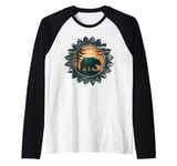 Hiking Hunting Outdoor Camping Forest Bear Men Women Kids Raglan Baseball Tee